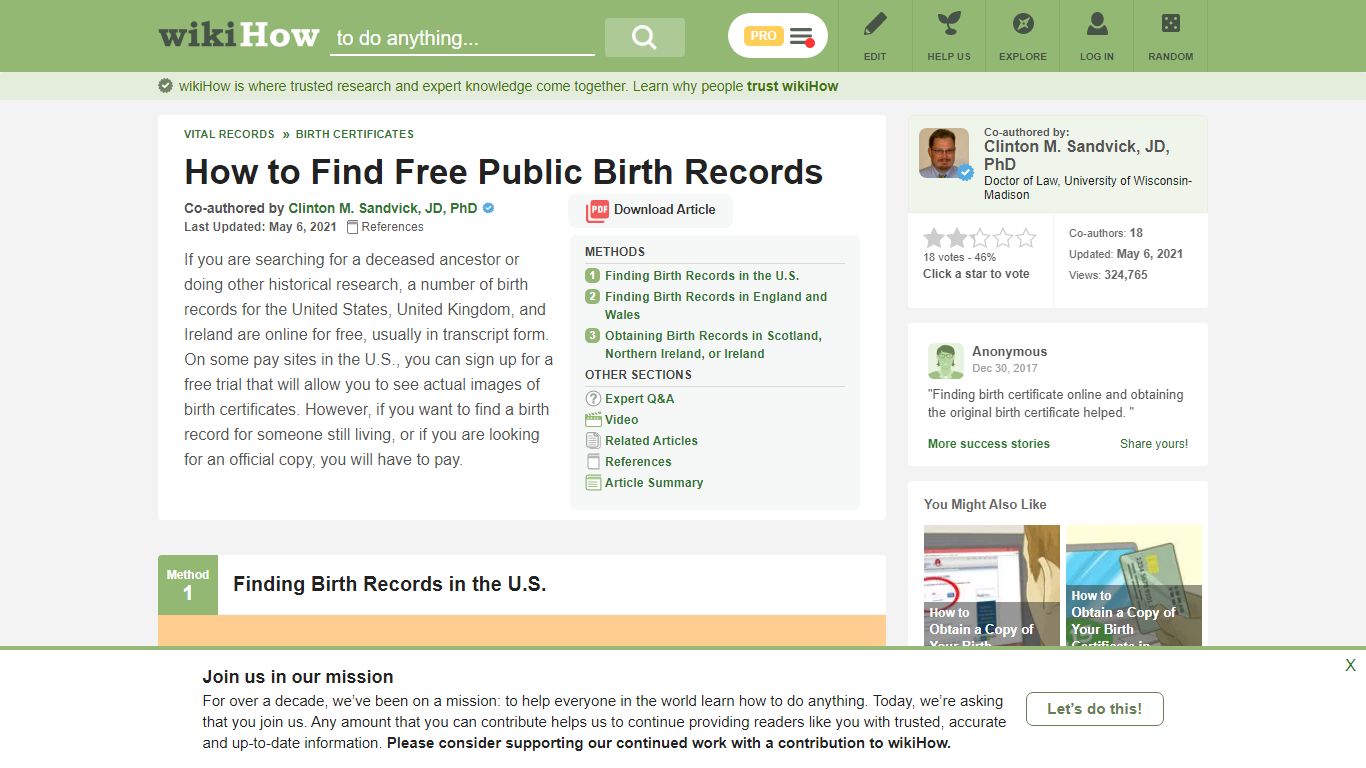 3 Ways to Find Free Public Birth Records - wikiHow